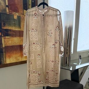 Elegant Embroidered Long Sleeve Dress